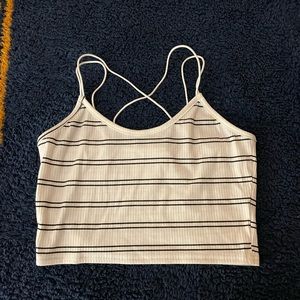 Womens striped crop top